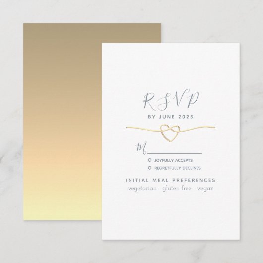 食事の選結婚択 出欠カード (正面/裏面)