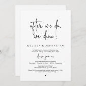 食事をした後は、結婚の駆け落ち 招待状 (正面/裏面)