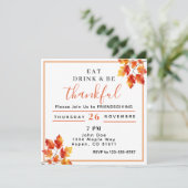 食事をして感謝の気持ちを大切にしよう フレンズギビング 招待状 (スタンド正面)