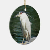 食事を捜している黒によって戴冠させる夜鷲 セラミックオーナメント (右)