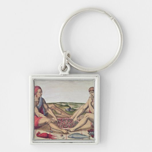 食事を食べているインディアン キーホルダー (正面)