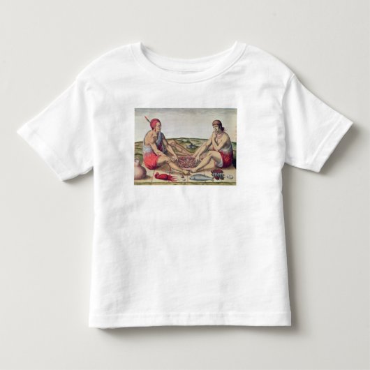 食事を食べているインディアン トドラーTシャツ (正面)