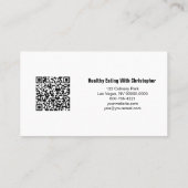 食事テーブル設定パーソナルシェフのカスタム写真 名刺 (裏面)