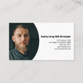 食事テーブル設定パーソナルシェフのカスタム写真 名刺 (裏面)