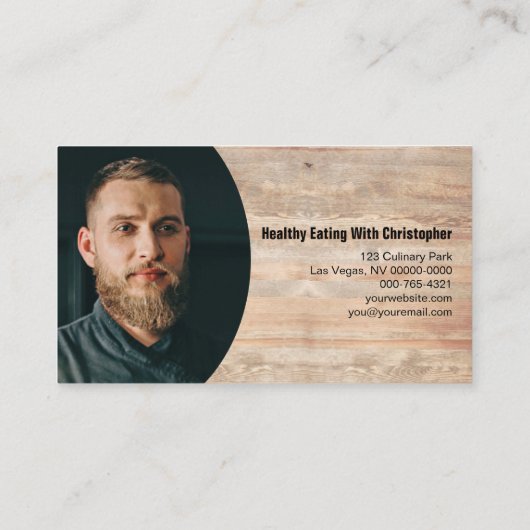 食事テーブル設定パーソナルシェフカスタム写真Busi 名刺 (裏面)