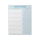 食事パーソナライズされたプランナーとショッピング一覧ブルー ノートパッド (回転)