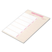 食事パーソナライズされたプランナーショッピングリストパステル ノートパッド (アングル)