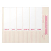 食事パーソナライズされたプランナーショッピングリストパステル ノートパッド (正面)