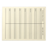 食事パーソナライズされたプランナー食料品ショッピングリスト ノートパッド (正面)