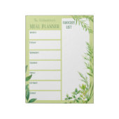 食事パーソナライズされたプランナー食料品一覧新鮮なハーブ ノートパッド (回転)