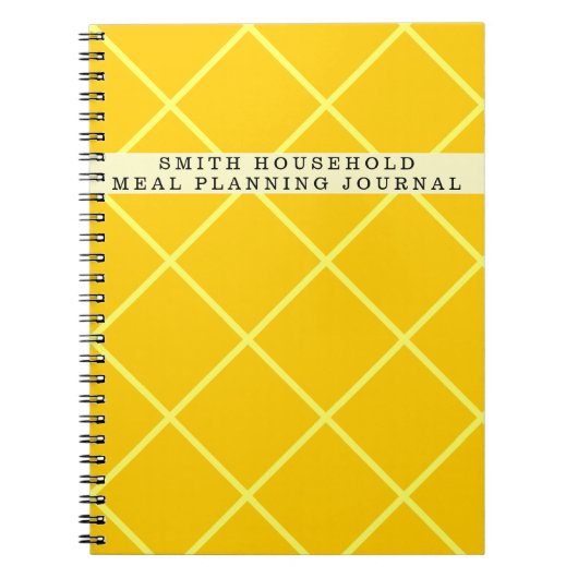 食事パーソナライズされた計画仕訳帳 ノートブック (正面)