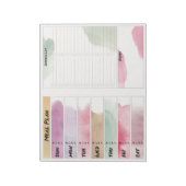 食事プランスーパー一覧パステルウォーターカラーレシピ ノートパッド (回転)