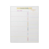 食事プランナーショッピングリストカラフルレインボー ノートパッド (回転)