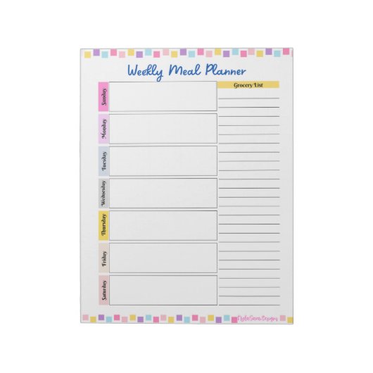 食事プランナーメモ帳 ノートパッド (回転)