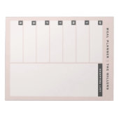 食事プランナーメモ帳 |赤面 ノートパッド (正面)