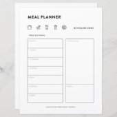 食事プランナー家族の食事ウィークリーメニューオーガナイザー (正面/裏面)