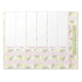 食事プランナー&ショッピングリストピンクレモンスライス ノートパッド (正面)