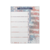 食事プランナー&ショッピングリスト愛国的な水の色 ノートパッド (回転)