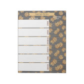 食事プランナー&食料品一覧メモ帳 | チョコレートCh ノートパッド (回転)