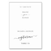 食事モダンの選結婚択を伴うテーブルの座席表 テーブルナンバー (正面)