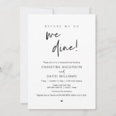 食事会　やる前に　まず食事を 招待状 (正面)