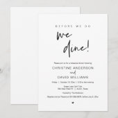 食事会 やる前に まず食事を 招待状 (正面/裏面)