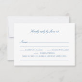 食事制限RSVPカード – Deer Isle Maine 出欠カード (正面)