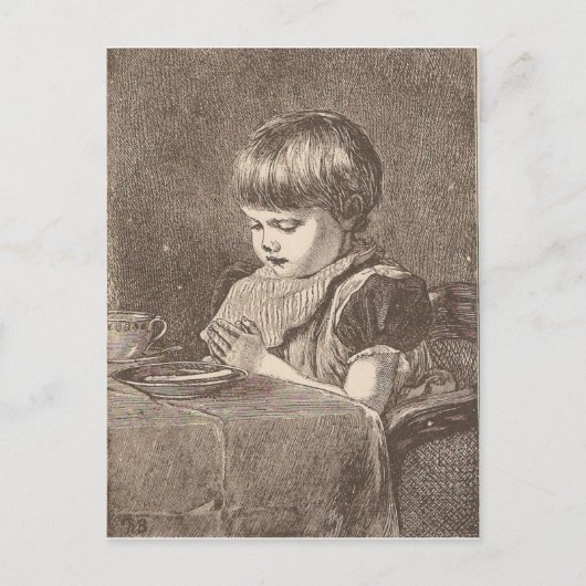 食事前の祈り ポストカード (正面)