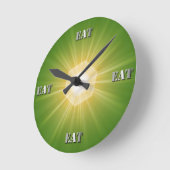 食事時間 ラウンド壁時計 (傾斜)