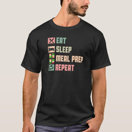 食事準備アイディア減量フィットネスコンテナReci Tシャツ (正面)