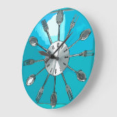 食事用器具類の時 ラージ壁時計 (傾斜)