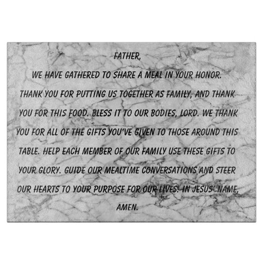 食事祈りの言葉切断板 カッティングボード (正面)