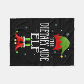 食事補助食小妖精や小人クリスマスおもしろいファミリー一致キリスト フリースブランケット (正面(横))