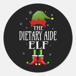 食事補助食小妖精や小人クリスマスおもしろいファミリー一致キリスト ラウンドシール