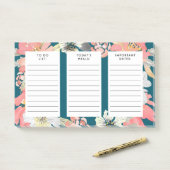 食事計画の重要な日付の水色をリストする ポストイット (デスク)