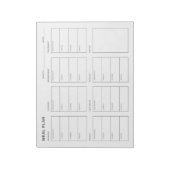 食事計画ウィークリープランナー ノートパッド (回転)