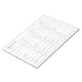 食事計画ウィークリープランナー ノートパッド (アングル)