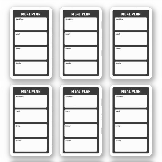 食事計画 シール (正面)