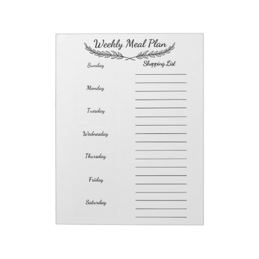 食事計画 ノートパッド (回転)