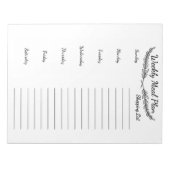 食事計画 ノートパッド (正面)