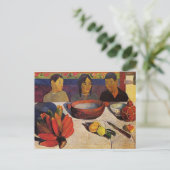 「食事」の-ポール・ゴーギャンの郵便はがき ポストカード (スタンド正面)