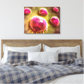 食作用マクロファージの顕微鏡的見解2 キャンバスプリント (インサイチュ (寝室))