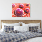 食作用マクロファージの顕微鏡的見解3 キャンバスプリント (インサイチュ (寝室))