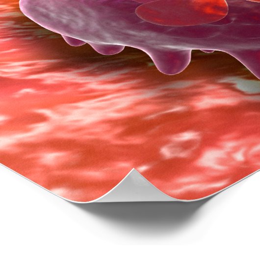 食作用マクロファージの顕微鏡的見解3 ポスター (角)