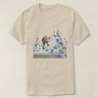 食凍ってい物登山者ミニマルTシャツユニセックス Tシャツ