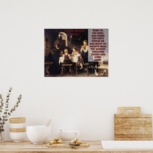 食前祈りの言葉 ポスター (キッチン)