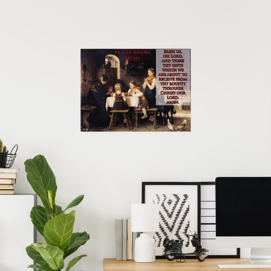 食前祈りの言葉 ポスター (ホームオフィス)