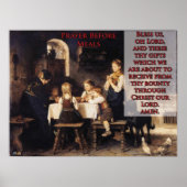 食前祈りの言葉 ポスター (正面)