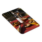 食前酒と前菜を用意：パン、オリーブ、 マグネット (右側)