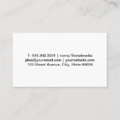 食卓にパスタと野菜 名刺 (裏面)